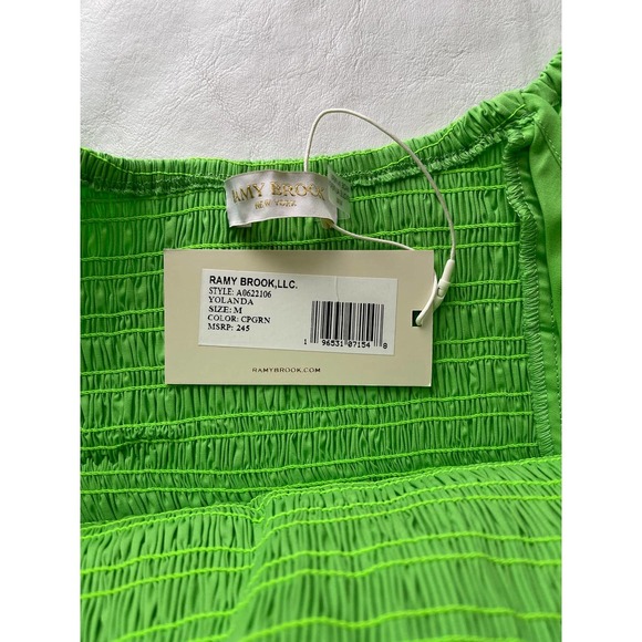 Ramy Brook Yolanda Blouse in Green Size S - Picture 9 of 11